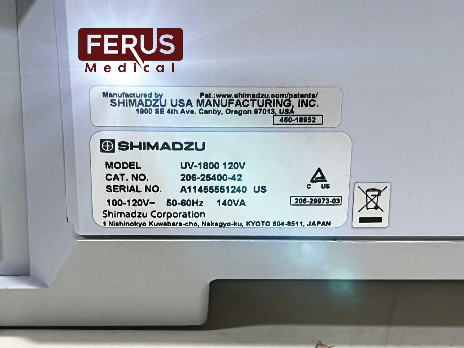 Shimadzu UV-1800 UV-Vis Spectrophotometer: Precision Spectroscopy