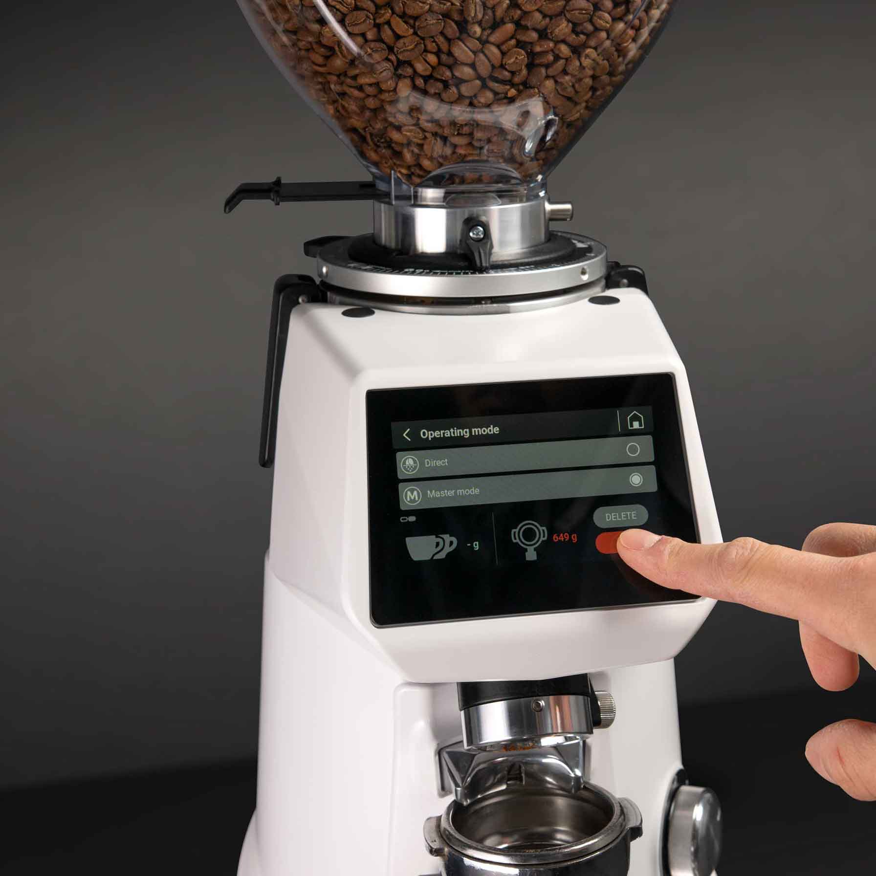 F64 EVO PRO SENSE On Demand GBW Espresso Grinder - Arctic White
