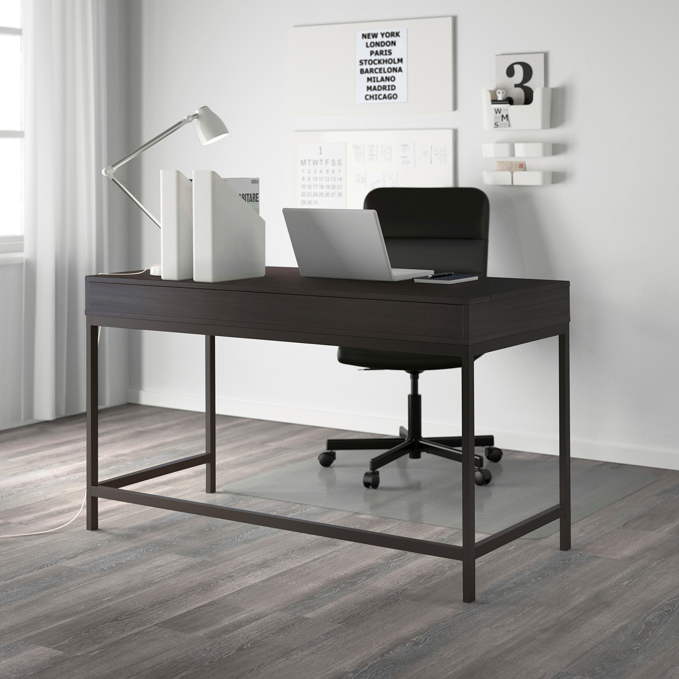 ALEX desk black-brown - IKEA