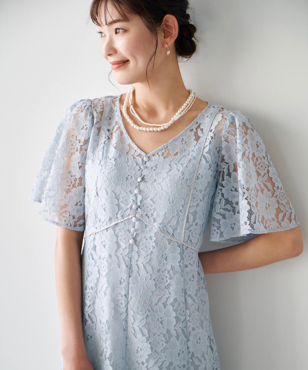 Vネックレース催事ワンピース｜Stola.（ストラ）公式通販サイト