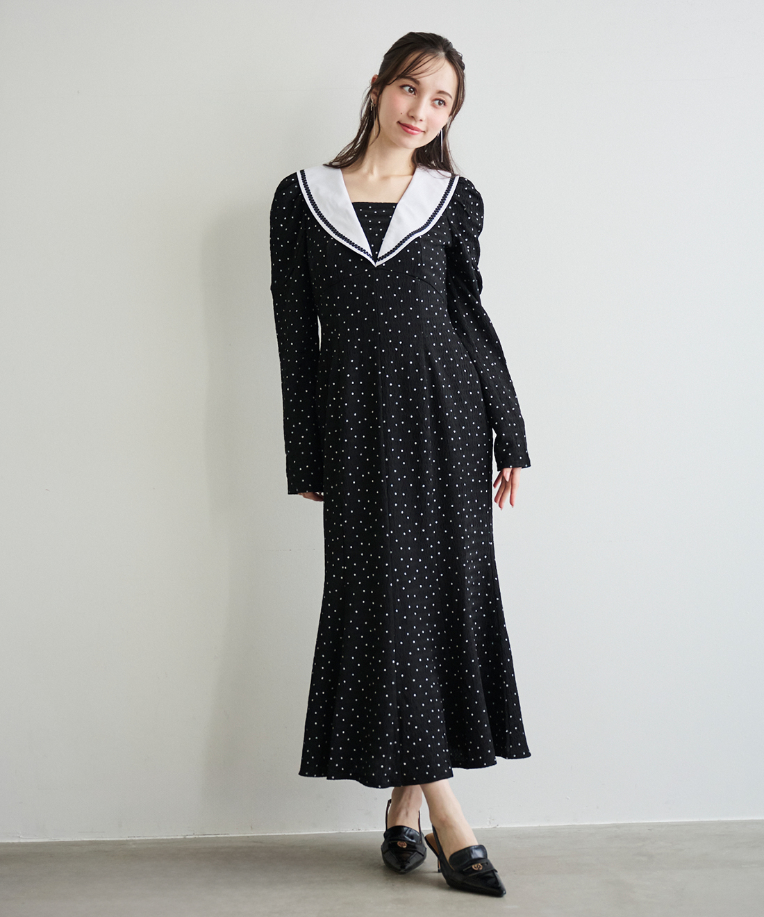 バイカラーデザインカットワンピース｜PETAL ONLINE（ペタルオンライン）