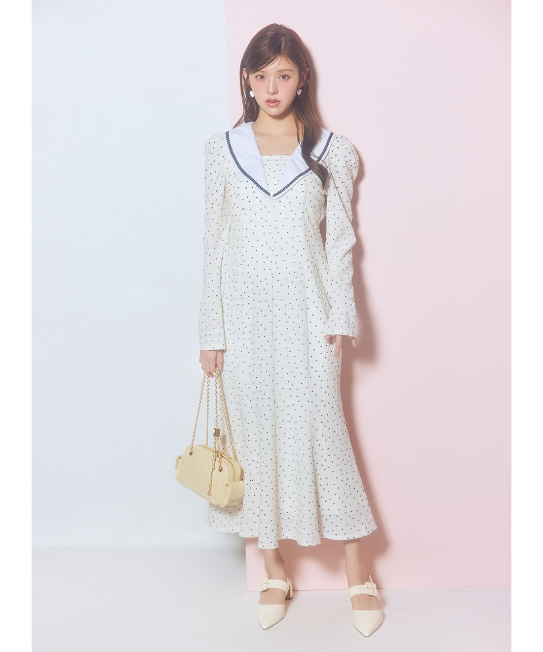 バイカラーデザインカットワンピース｜PETAL ONLINE（ペタルオンライン）