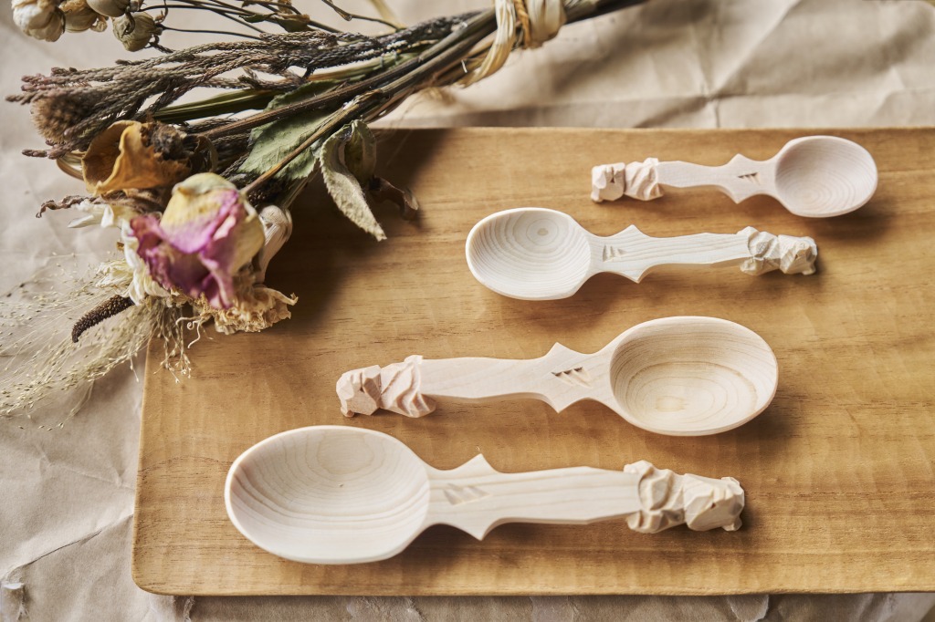 シベリア杉のくまのスプーン【中】11cm - アナスタシア・ジャパン