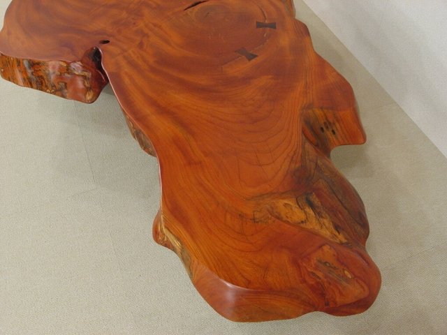 欅 （けやき） 輪切り ローテーブル - 一枚板 無垢 テーブル 子供椅子