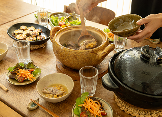パーツ販売】ビストロ蒸し鍋 アメ 大 - 伊賀焼窯元 長谷園 公式通販