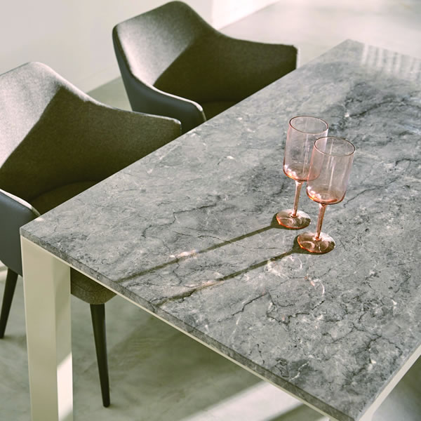 クールモダン)大理石柄グレーダイニングテーブル DT-15-150 (大理石柄