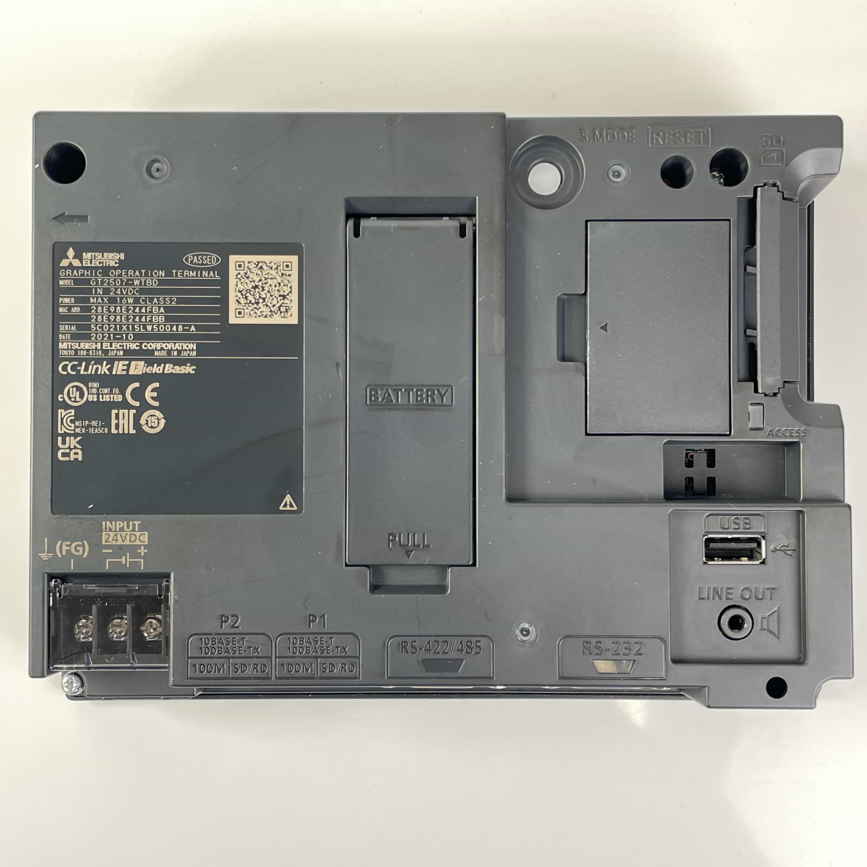 GT2507-WTBD 2021年製 グラフィックオペレーションターミナル GOT2000