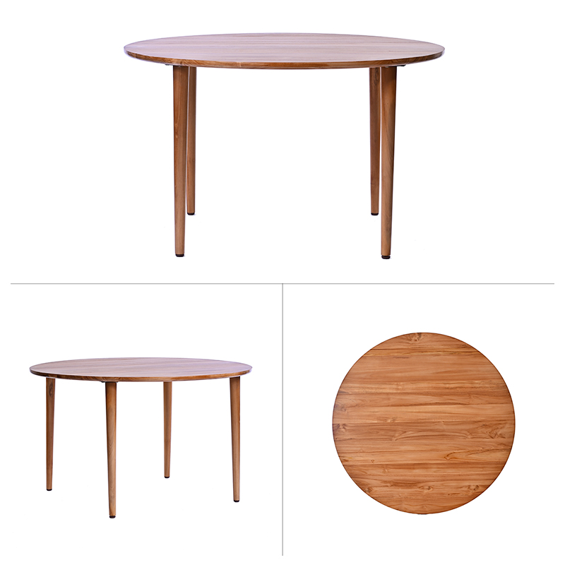 IDENTITY チーク無垢 ラウンド ダイニングテーブル 幅120cm T3400WXを