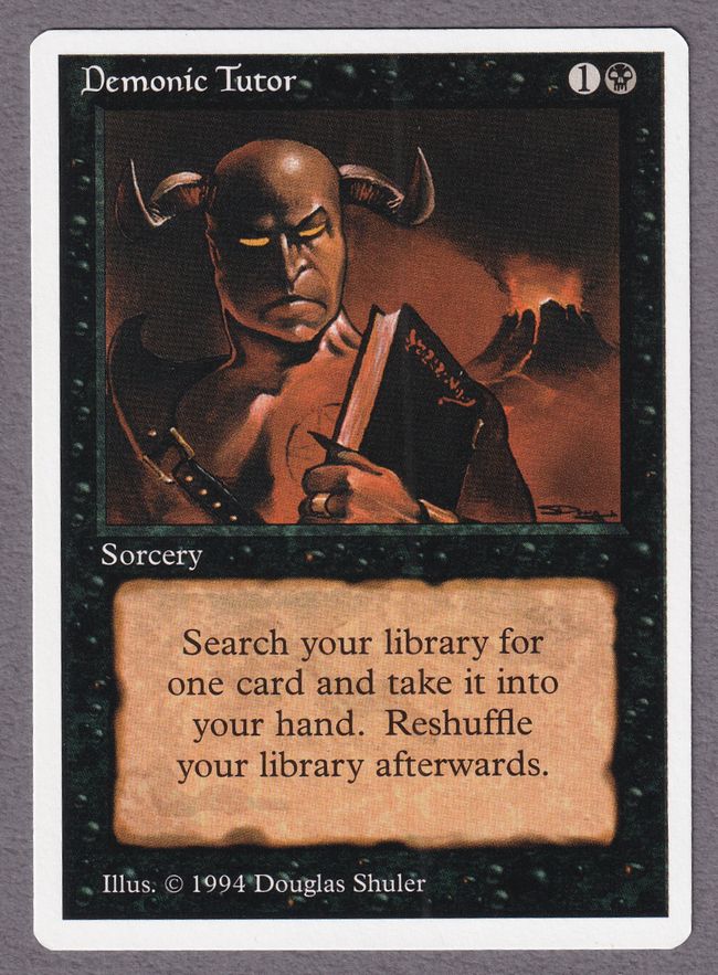 委託商品】《悪魔の教示者/Demonic Tutor》[Summer Magic] 黒 NM