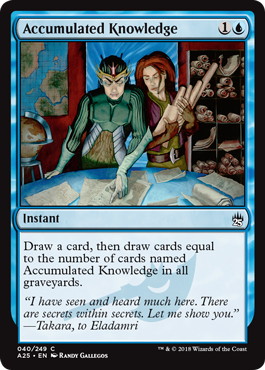Foil】《蓄積した知識/Accumulated Knowledge》(FNM)[DCIマーク] 青