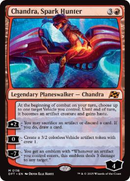 Foil】(401)□ショーケース□《灯を追う者、チャンドラ/Chandra, Spark