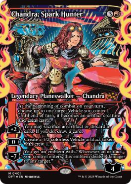 Foil】(401)□ショーケース□《灯を追う者、チャンドラ/Chandra, Spark