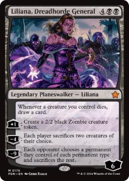 Foil】(176)《戦慄衆の将軍、リリアナ/Liliana, Dreadhorde General