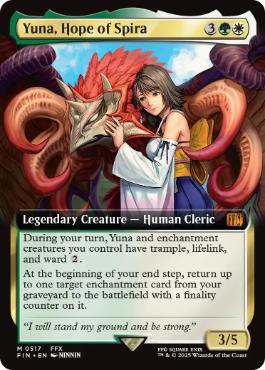 Foil】(250)《スピラの希望、ユウナ/Yuna, Hope of Spira》[FIN] 金R