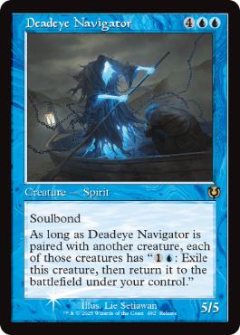 Foil】《狙い澄ましの航海士/Deadeye Navigator》[エラーカード] 青