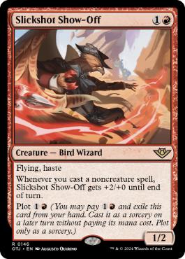 Foil】(146)《精鋭射手団の目立ちたがり/Slickshot Show-Off》[OTJ] 赤