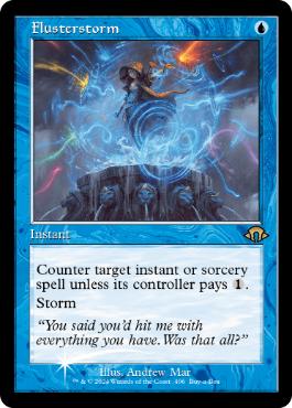 Foil】《狼狽の嵐/Flusterstorm》(ジャッジ褒賞)[流星マーク] 青