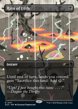 Foil】(1547)□ボーダーレス□《汚物の雨/Rain of Filth》[SLD] 黒