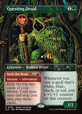 038)□ボーダーレス□《探索するドルイド/Questing Druid》[SLP] 緑