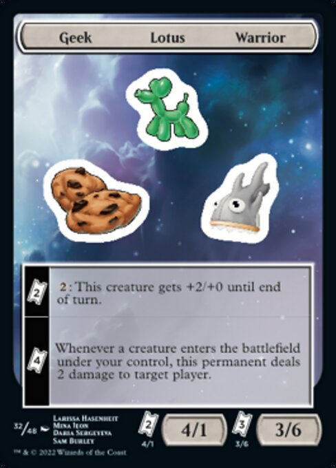 032)《Geek Lotus Warrior》[UNF] ステッカー | 日本最大級 MTG通販
