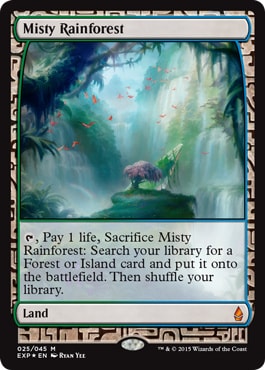 MTG 霧深い雨林 Misty Rainforest foil 旧枠 英語版 霧深い雨林 英語 旧