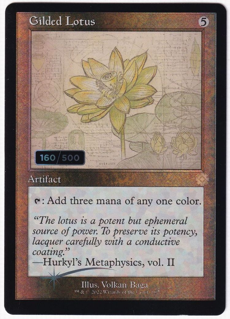 ダブルレインボウ・Foil】(080)□設計図□《金粉の水蓮/Gilded Lotus