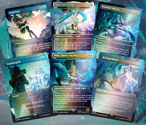 初音ミクのコラボSecret Lair第四弾！《白鳥の歌》《対抗呪文》《若年