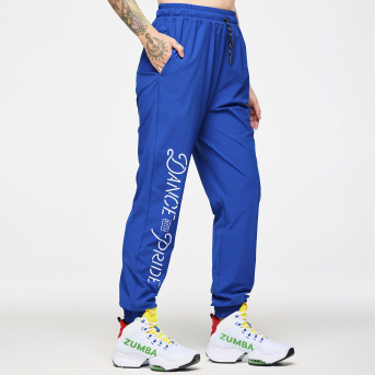 ZUMBA トレーニングパンツ 赤青 ZUMBA ズンバ 正規品 ウェア レディース パンツ スラウチパンツ