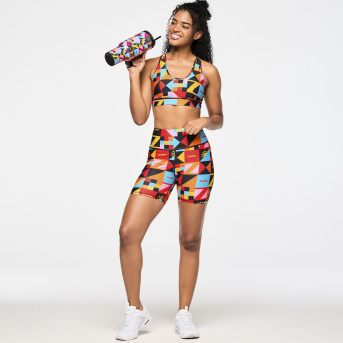 ZUMBA カラーブロックジャケットとショートパンツセット セットアップ】ジャケット＋ショートパンツ D383 | selectshopebelliss