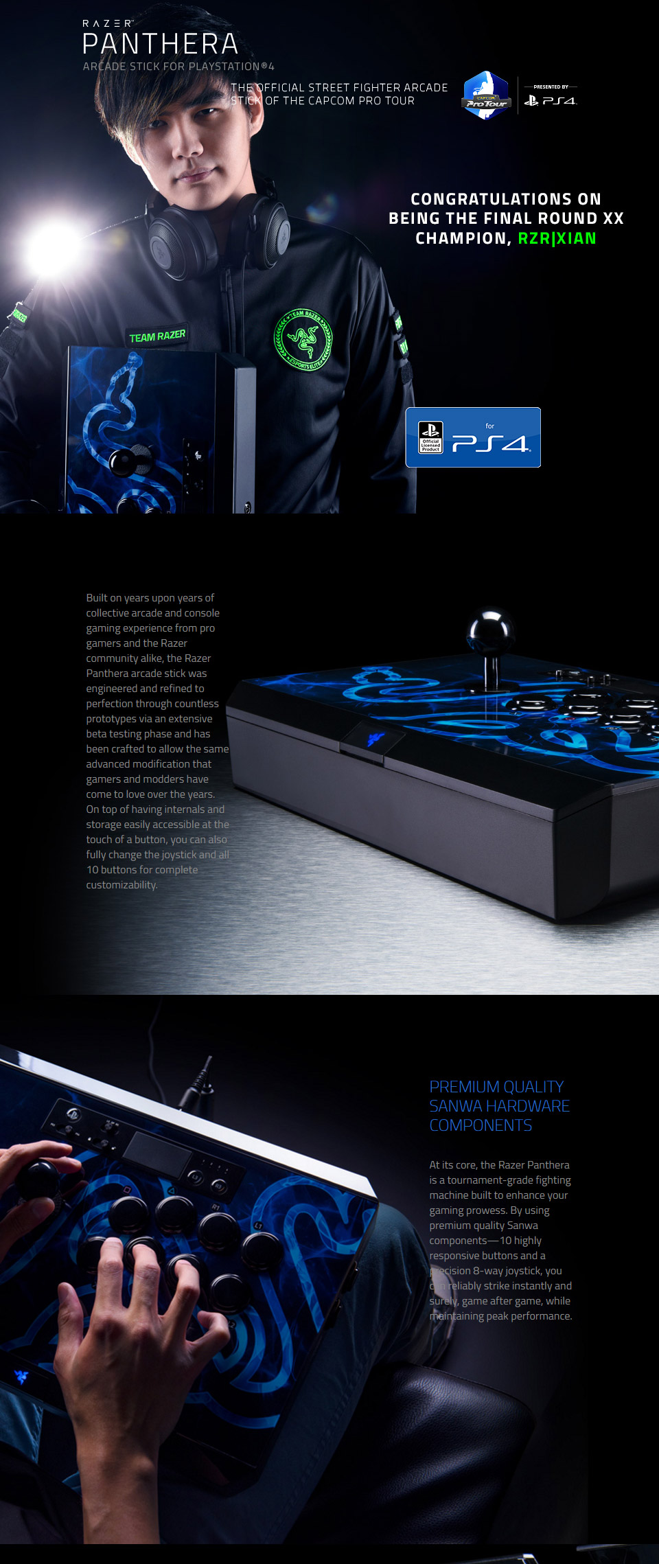 Buy Razer Panthera Arcade Stick For PlayStation 4 [RZ06-01690100