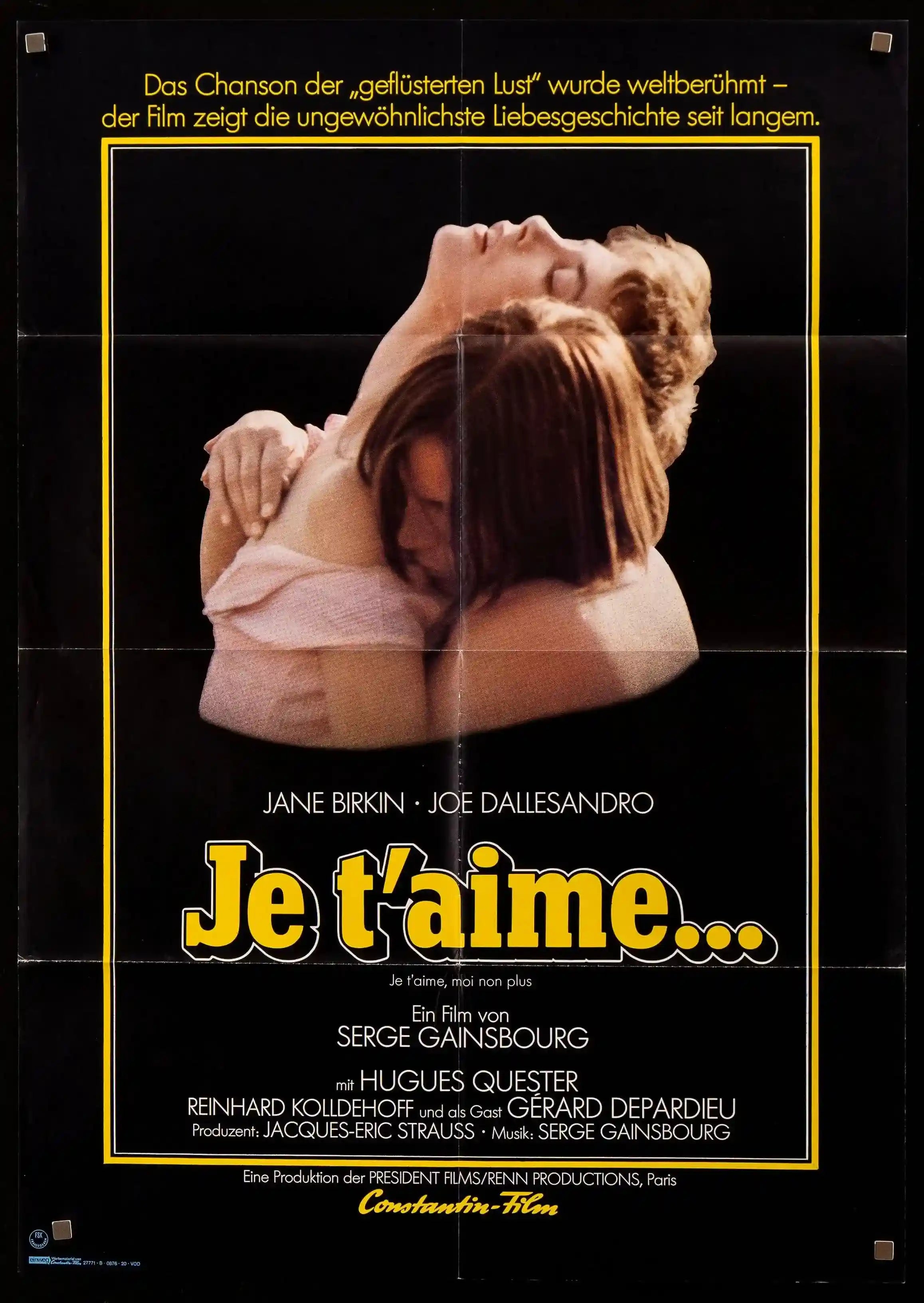 Je T'Aime Moi Non Plus Movie Poster 1976 German A1 (23x33)