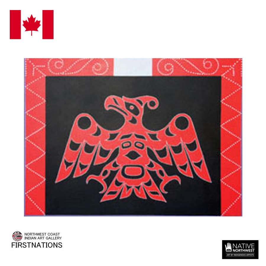 ポストカード ネイティブアート イラスト デザイン カナダ 先住民