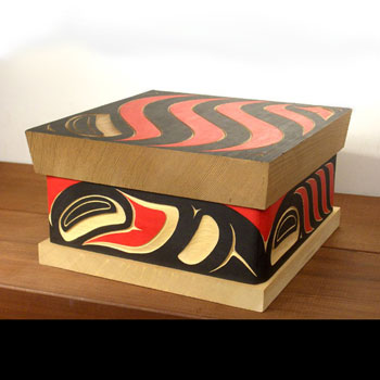 カナダ 先住民 ネイティブ インディアン アート ベントウッドボックス