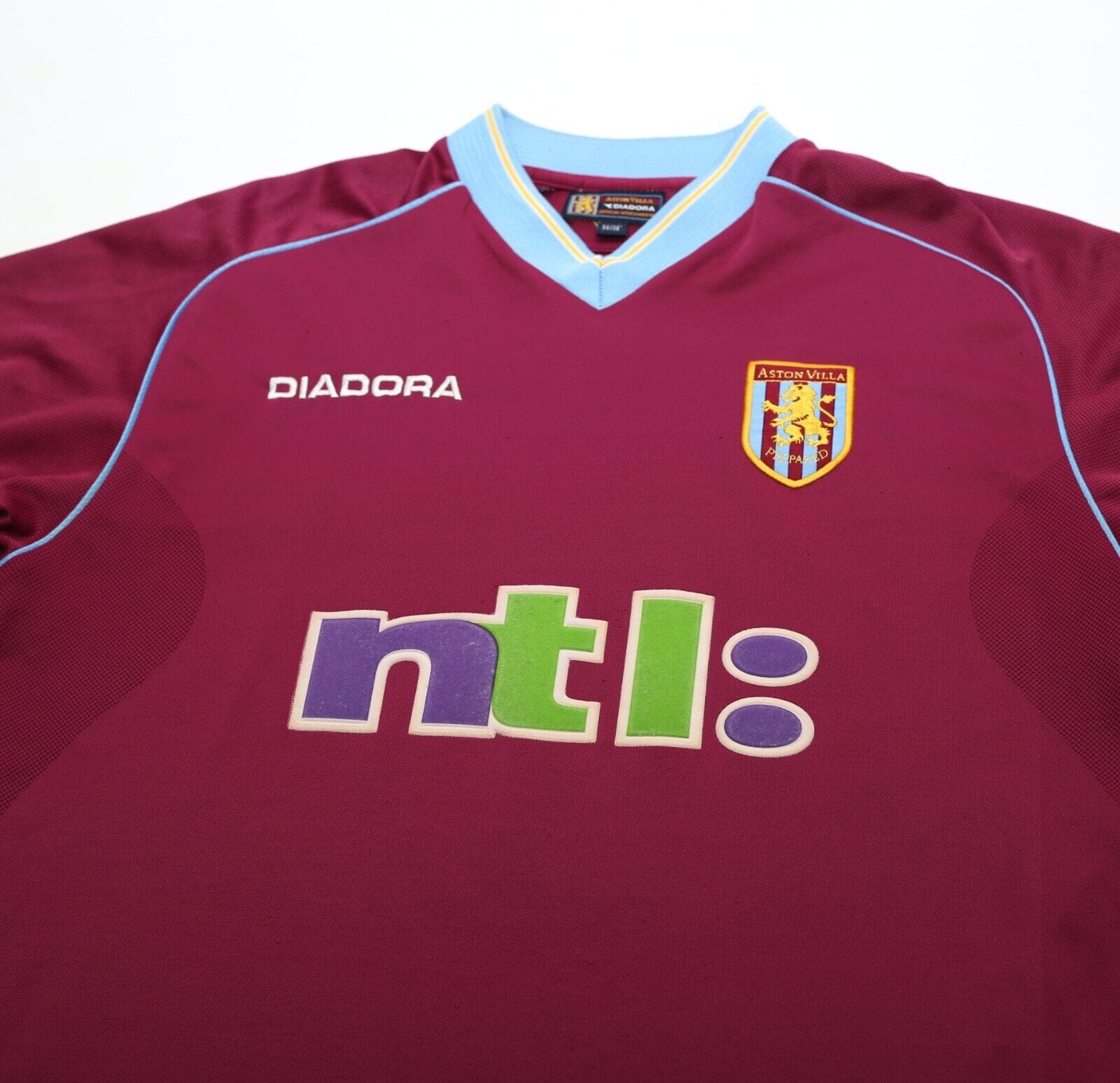 2001/02 Angel #8 Aston Villa Vintage Diadora Football Shirt Jersey