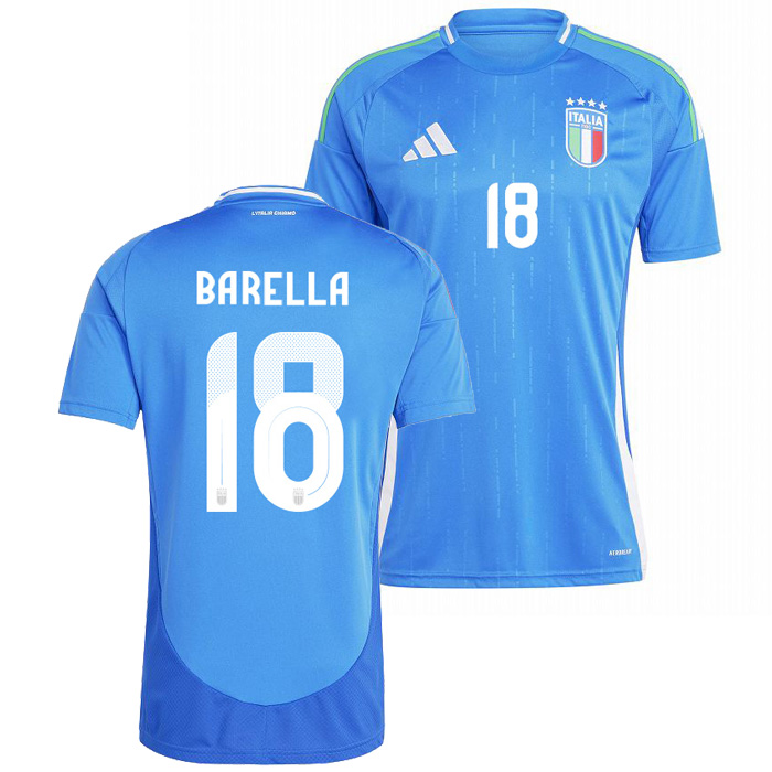 イタリア代表 2024 ホーム 半袖 ユニフォーム No.18 バレッラ【adidas