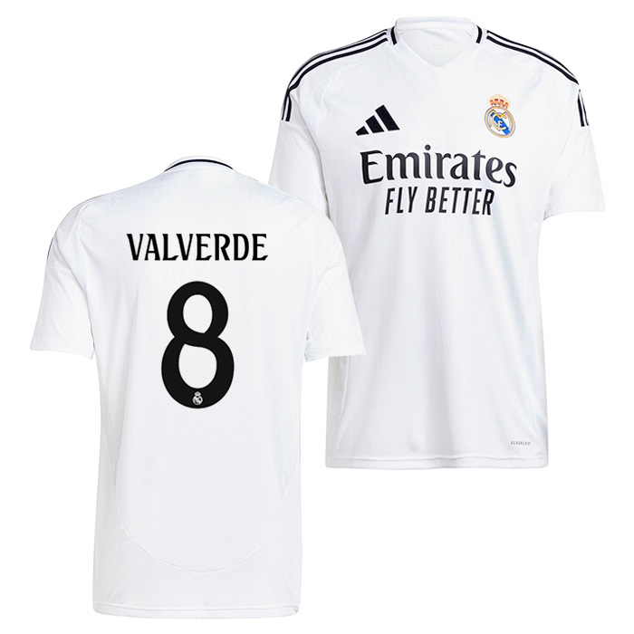 レアルマドリード 24-25 ホーム 半袖 ユニフォーム No.8 バルベルデ