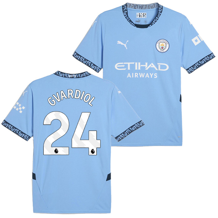マンチェスターシティ 24-25 ホーム 半袖 ユニフォーム No.24 グ