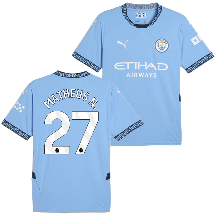 マンチェスターシティ 24-25 ホーム 半袖 ユニフォーム No.27 マテウス