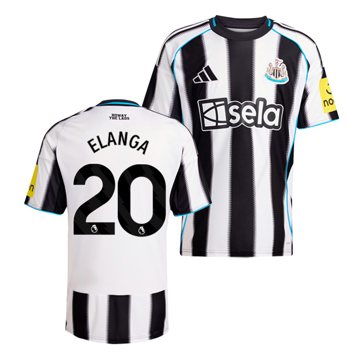 ニューカッスル 25-26 ホーム 半袖 ユニフォーム No.20 エランガ