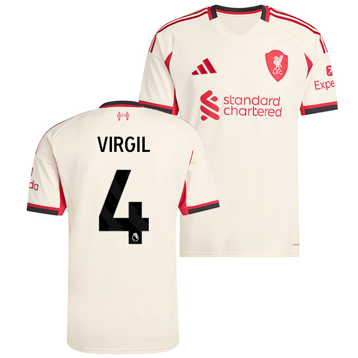 リバプール 25-26 アウェイ 半袖 ユニフォーム No.4 フィルジル