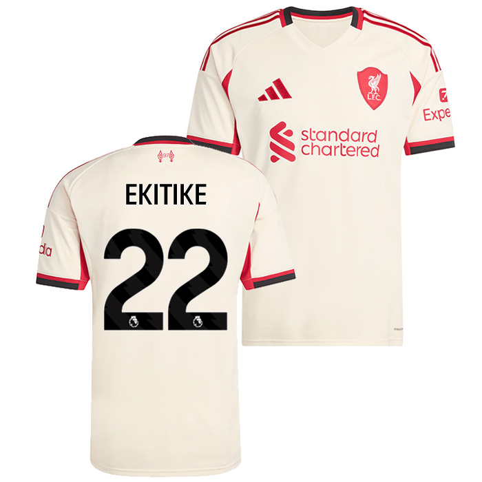 リバプール 25-26 アウェイ 半袖 ユニフォーム No.22 エキティケ