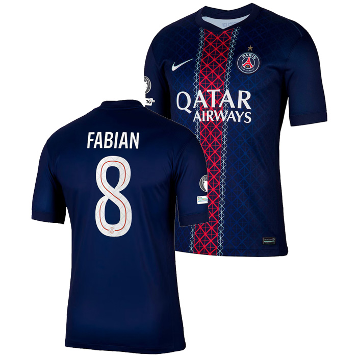 パリ・サンジェルマン 25-26 ホーム 半袖 ユニフォーム No.8
