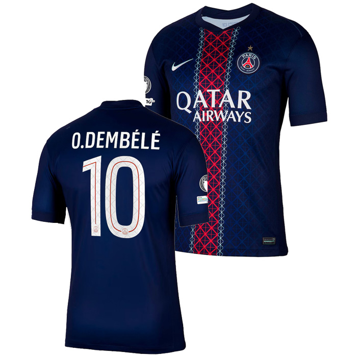 パリ・サンジェルマン 25-26 ホーム 半袖 ユニフォーム No.10 デンベレ