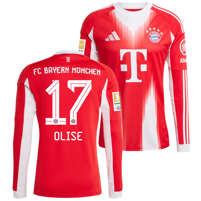 バイエルンミュンヘン 25-26 ホーム 長袖 ユニフォーム No.17 オリーセ