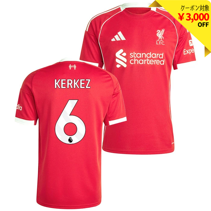 リバプール 25-26 ホーム 半袖 ユニフォーム No.6 ケルケズ【adidas
