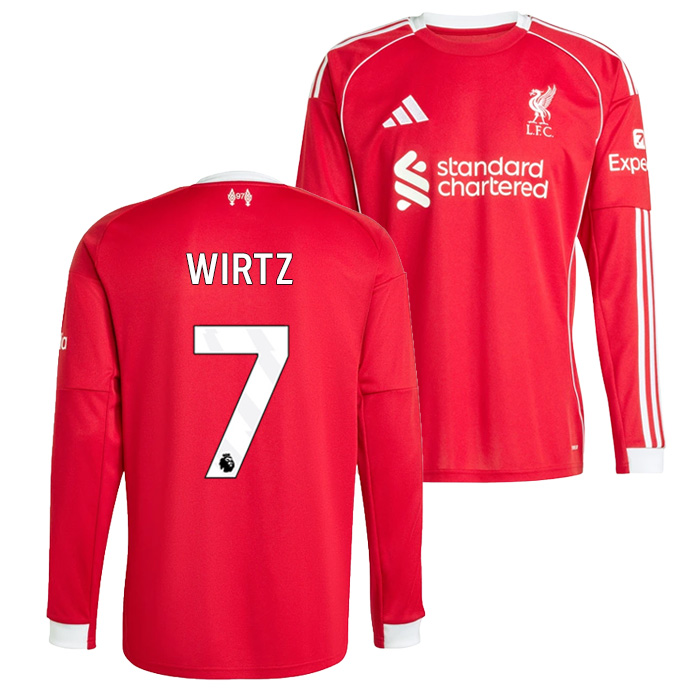 リバプール 25-26 ホーム 長袖 ユニフォーム No.7 ヴィルツ【adidas