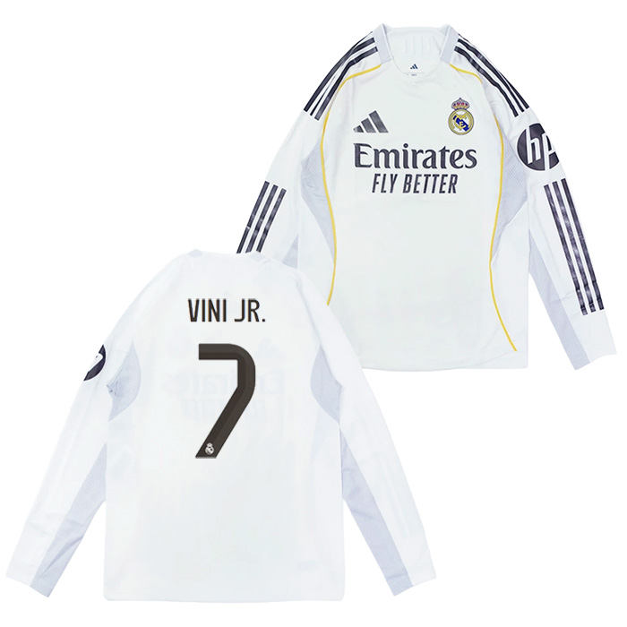 レアルマドリード 25-26 ホーム 長袖 オーセンティック ユニフォーム