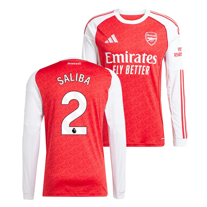 アーセナル 25-26 ホーム 長袖 ユニフォーム No.2 サリバ【adidas