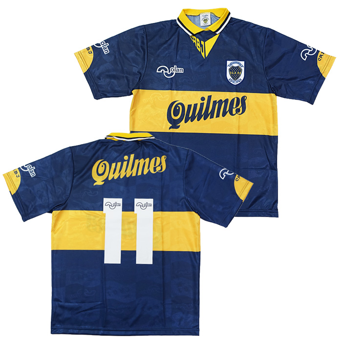 ボカ・ジュニアーズ 95-96 Quilmes ホーム 半袖 90周年記念 レトロ