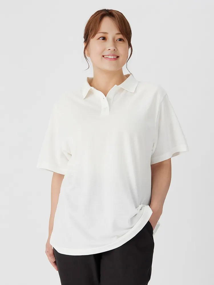 ホワイト 鹿の子半袖ポロシャツ | フォーエル公式通販